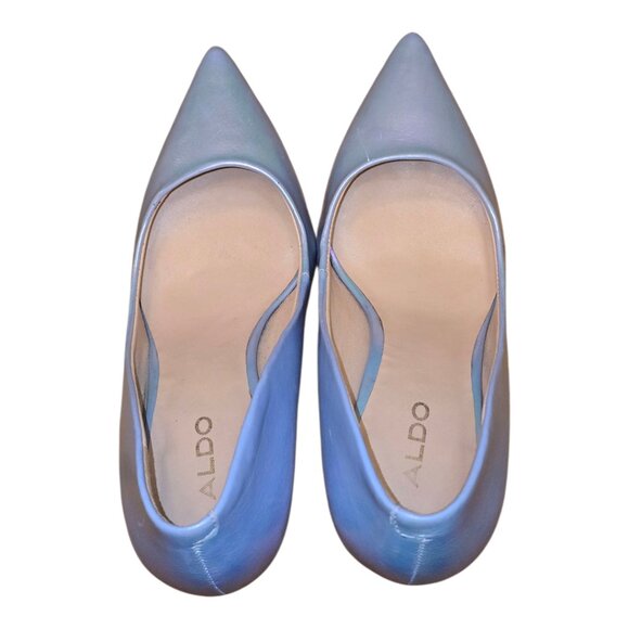 ALDO Stressy Powder Blue Iridescent Stiletto sz 6 - Picture 5 of 11